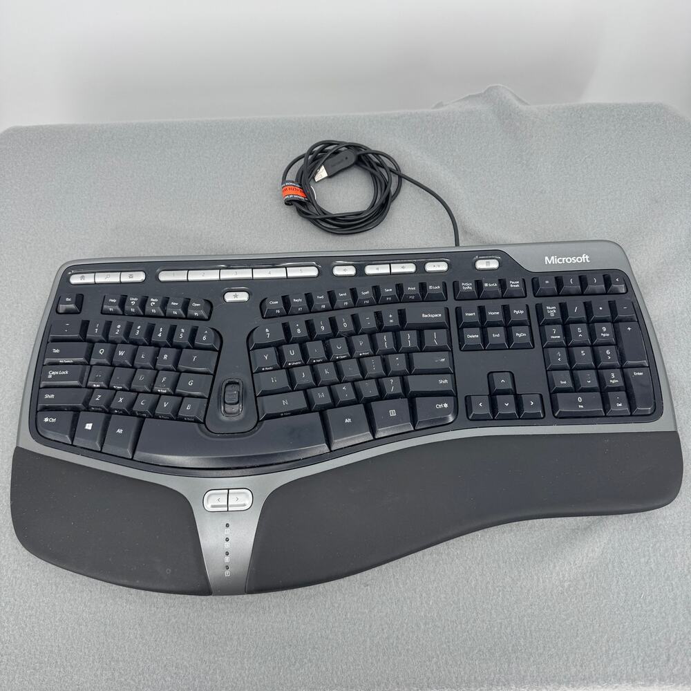 Microsoft Natural Ergonomic Keyboard 4000 v1.0 Model KU-0462 USB Tested
